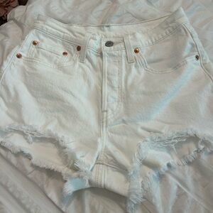 Levi’s 501 white shorts